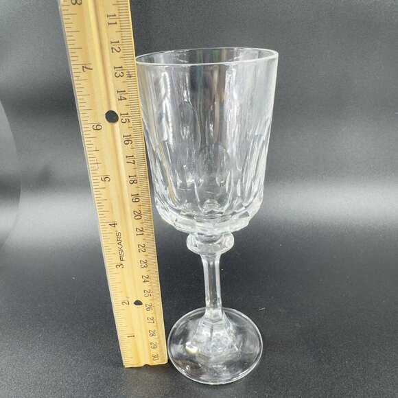 Tiffin Franciscan Atwater Stem Goblet Clear Glasses Manganese 365nm Green UV Set - Picture 7 of 15